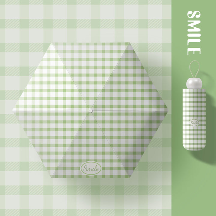Damer kompakt og innovativ paraply med sikkerhetsmekanisme Luvikno