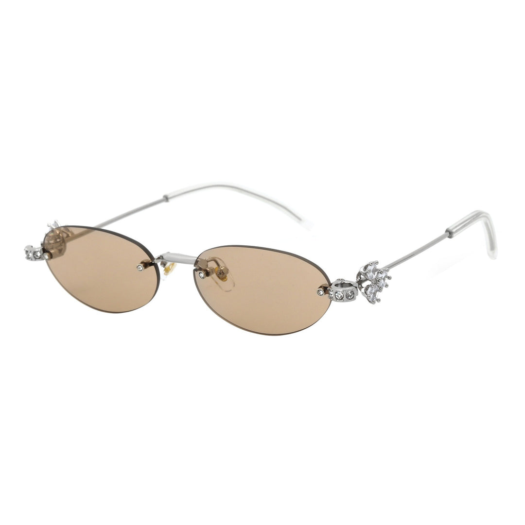 Dame Designer-solbrille med luksuriøse dekorasjoner Luvikno