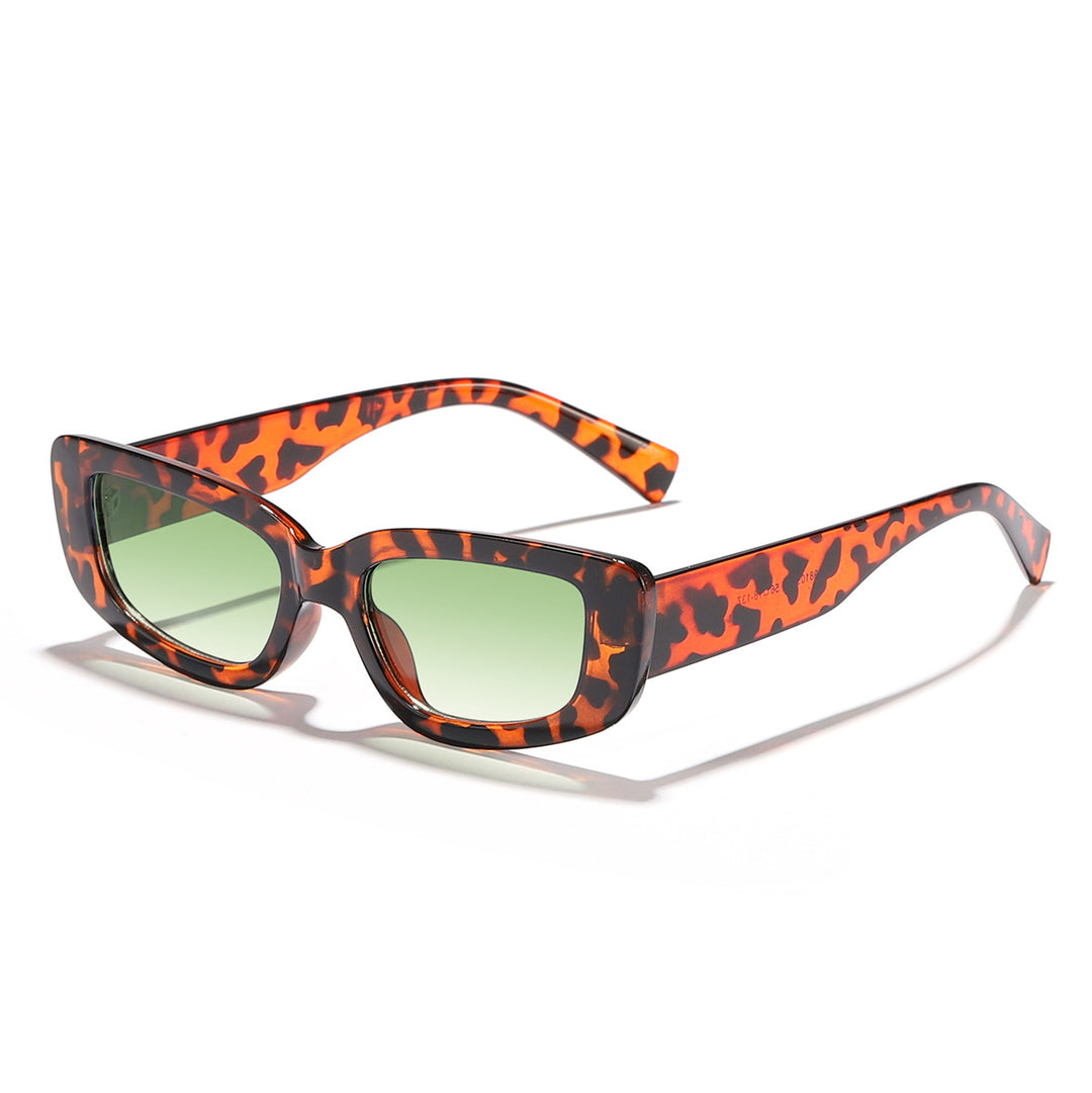 Damer moteriktig Cat-Eye solbrille med bred plastikkramme og UV-beskyttelse Luvikno