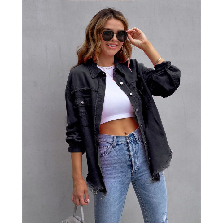 Luvik | Revitty denim rento paita takki