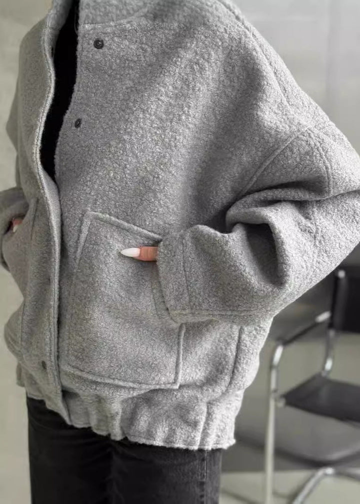 Luvik | Oversized fleece-knappjakke