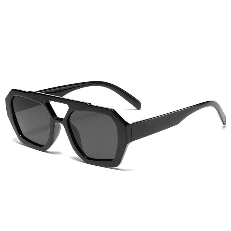 Dame geometrisk solbrille i ekstravagant design Luvikno