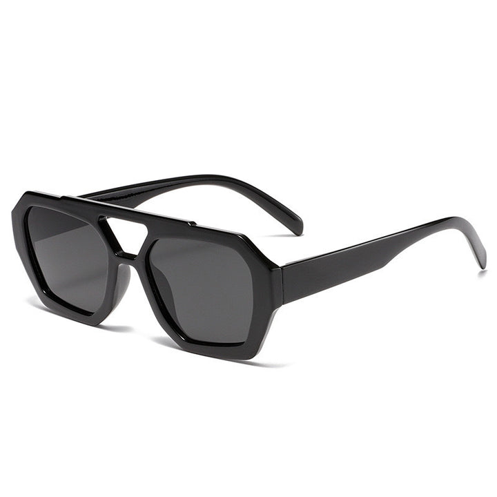 Dame geometrisk solbrille i ekstravagant design Luvikno