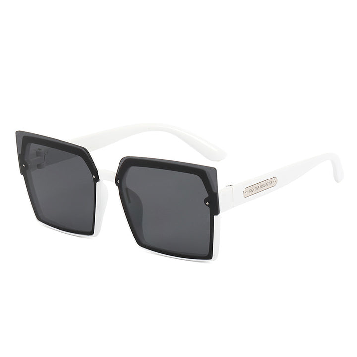 Dame Motebar Kvadratisk Solbrille med Stilig To-farget Ramme Luvikno