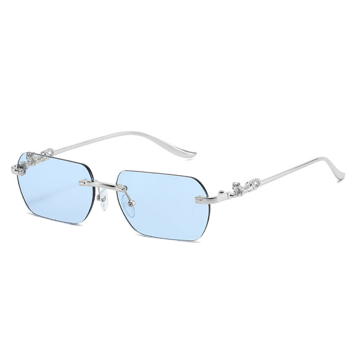 Damer elegant halvmellomrammebrille med dekorative detaljer Luvikno