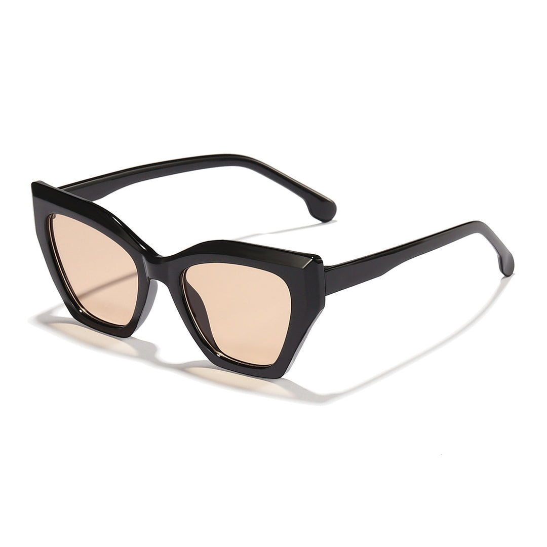 Dame moteriktige solbriller med elegant Cat-Eye-design og slitesterk ramme Luvikno