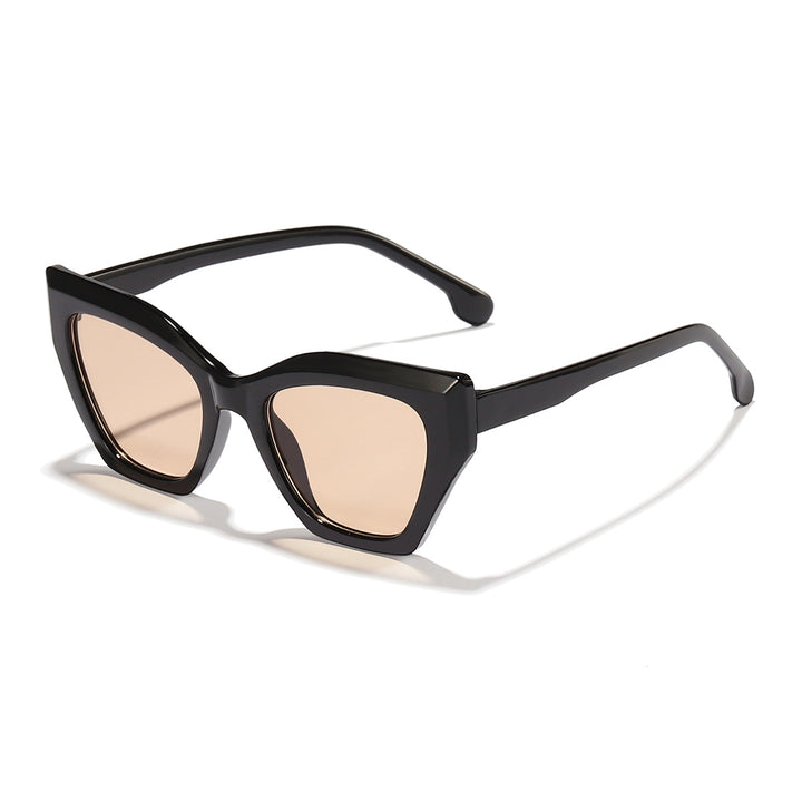 Dame moteriktige solbriller med elegant Cat-Eye-design og slitesterk ramme Luvikno