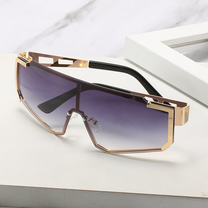 Dame futuristisk oversized solbrille Luvikno