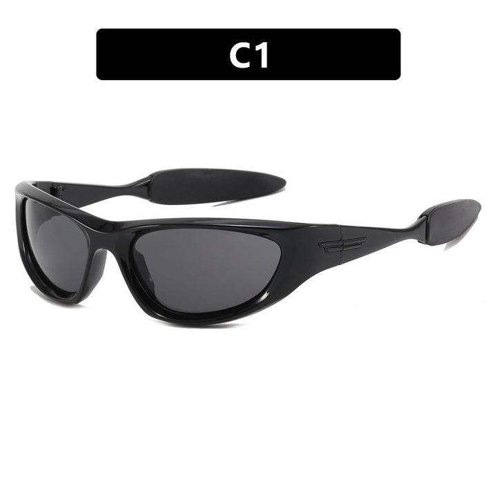 Dame sportlig solbrille med gummiert design Luvikno