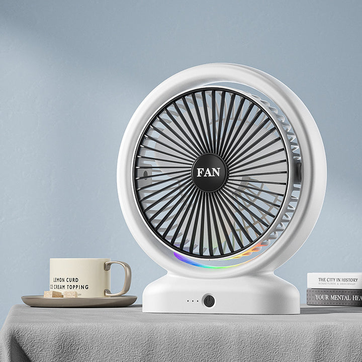 Unisex Portabel Luftsirkulasjonsvifte med LED-omgivelserbelysning Luvikno