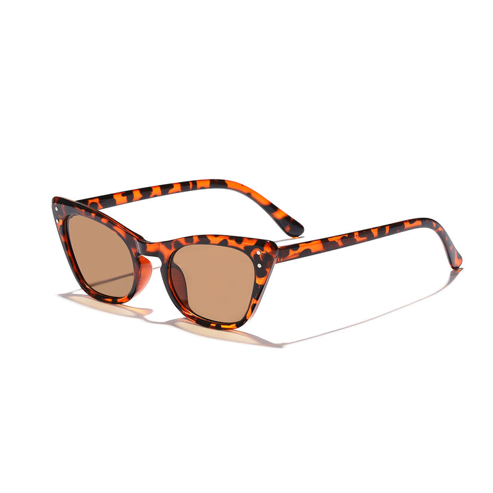 Dame Cat-Eye solbriller med speilende glass og stilfull ramme Luvikno