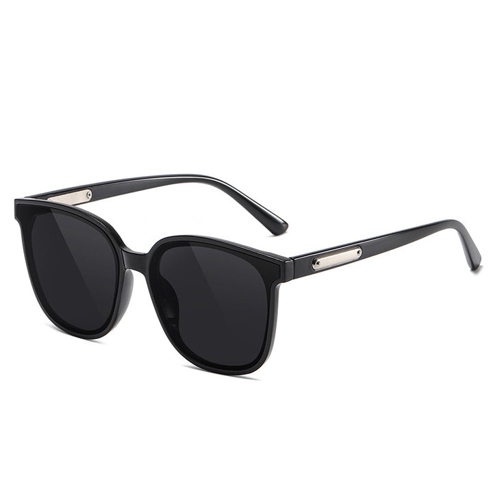 Dame oversized solbriller med moderne kvadratisk ramme Luvikno