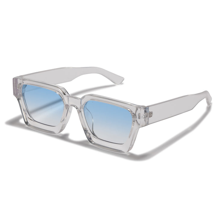 Dame fashion solbrille med klar ramme og gradient linser Luvikno