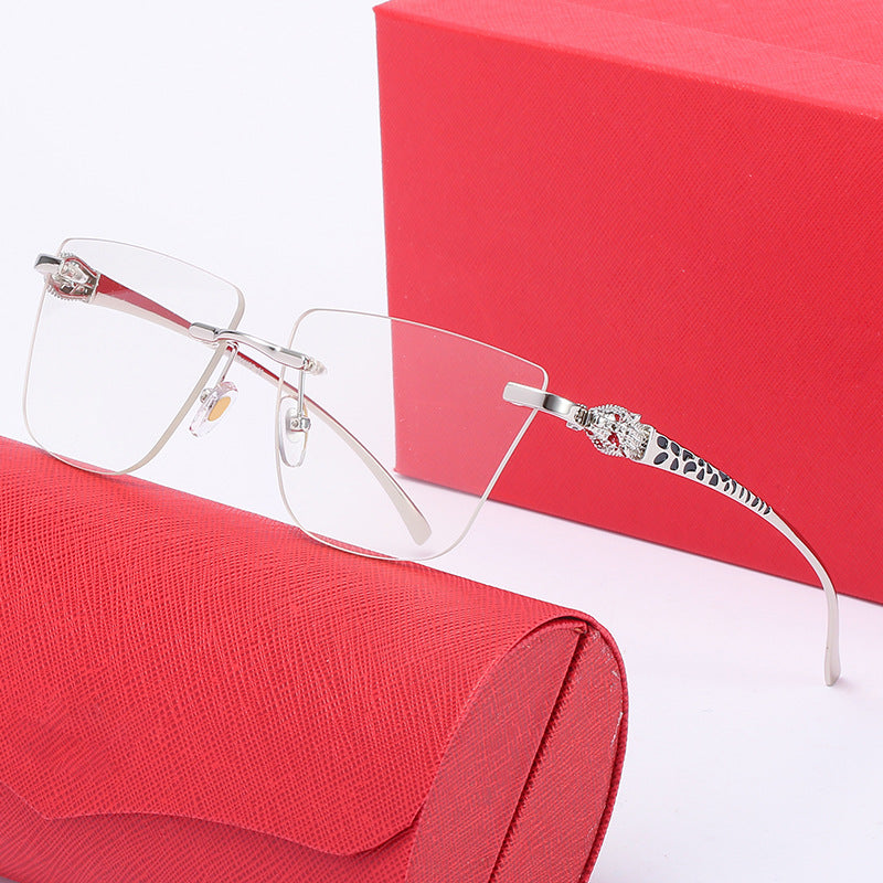 Dame Geometrisk Solbrille med elegant gullfarget detalj Luvikno