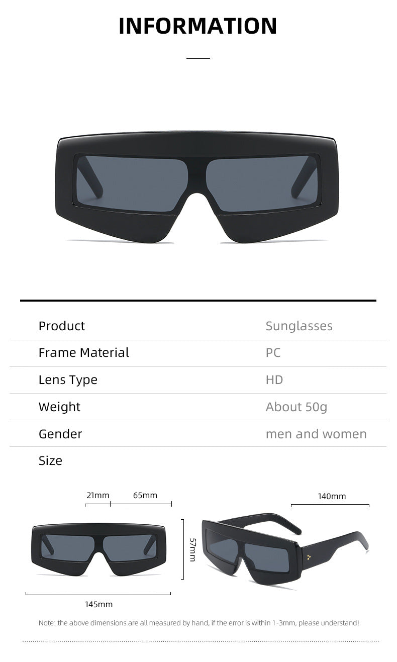 Dame futuristiske solbriller i chunky design Luvikno