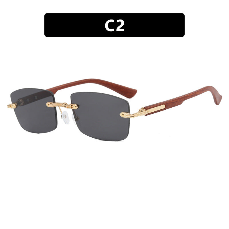 Dame kvadratisk solbrille med trefram og gradientlinser Luvikno