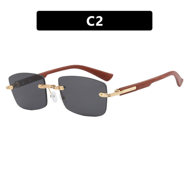 Dame kvadratisk solbrille med trefram og gradientlinser Luvikno