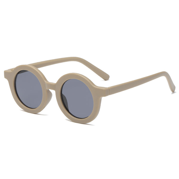 Dame rund solbrille med robust design og UV-beskyttelse Luvikno