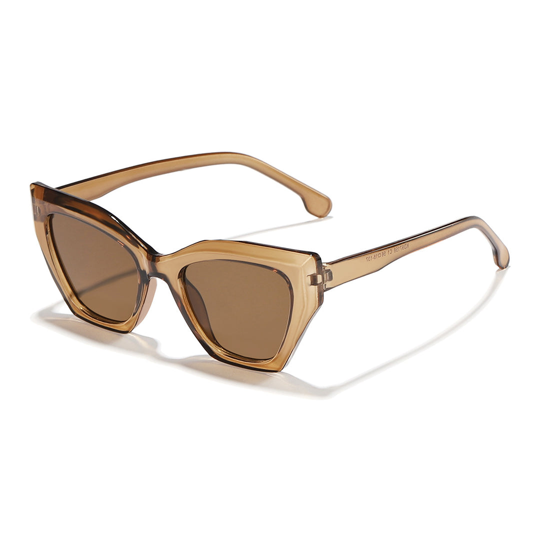 Dame moteriktige solbriller med elegant Cat-Eye-design og slitesterk ramme Luvikno