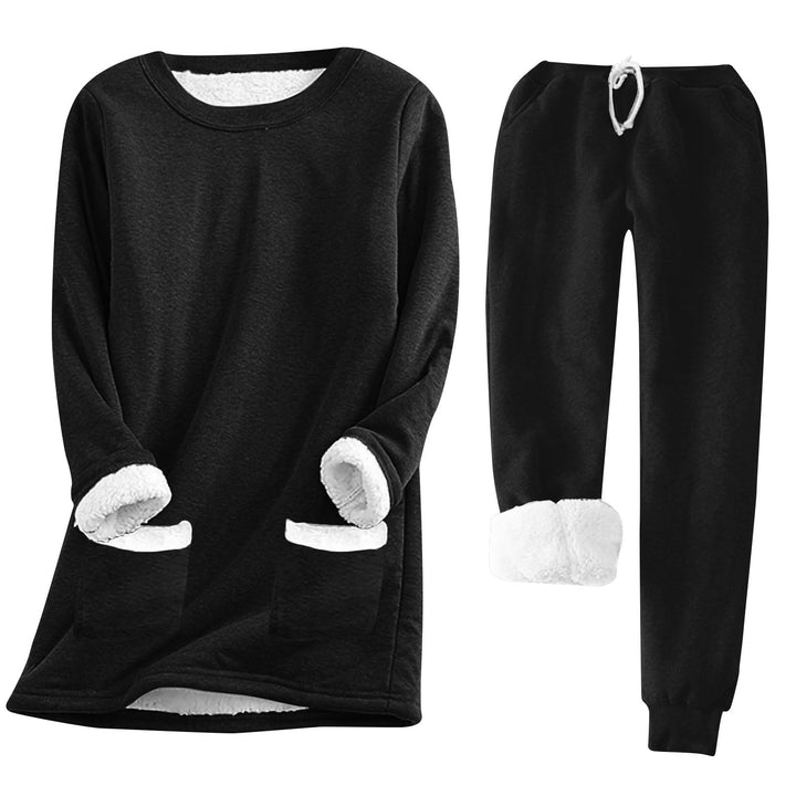 Luvik | Kvinne Myk Lounge Dress med fleece-fôr og praktiske lommer