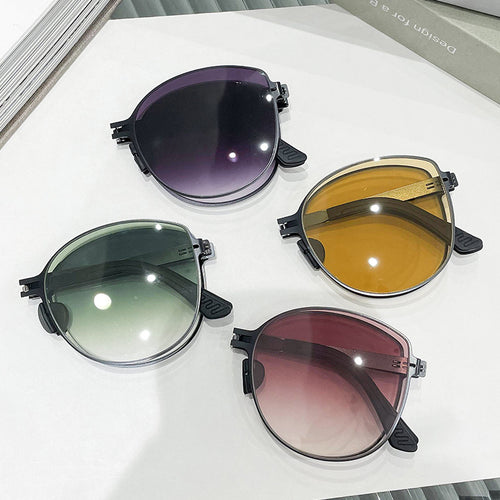 Dame trendy oversized solbriller i futuristisk design Luvikno