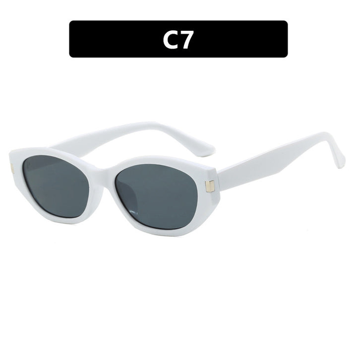 Dame moteklær Cat-Eye solbriller med elegant, transparent ramme Luvikno