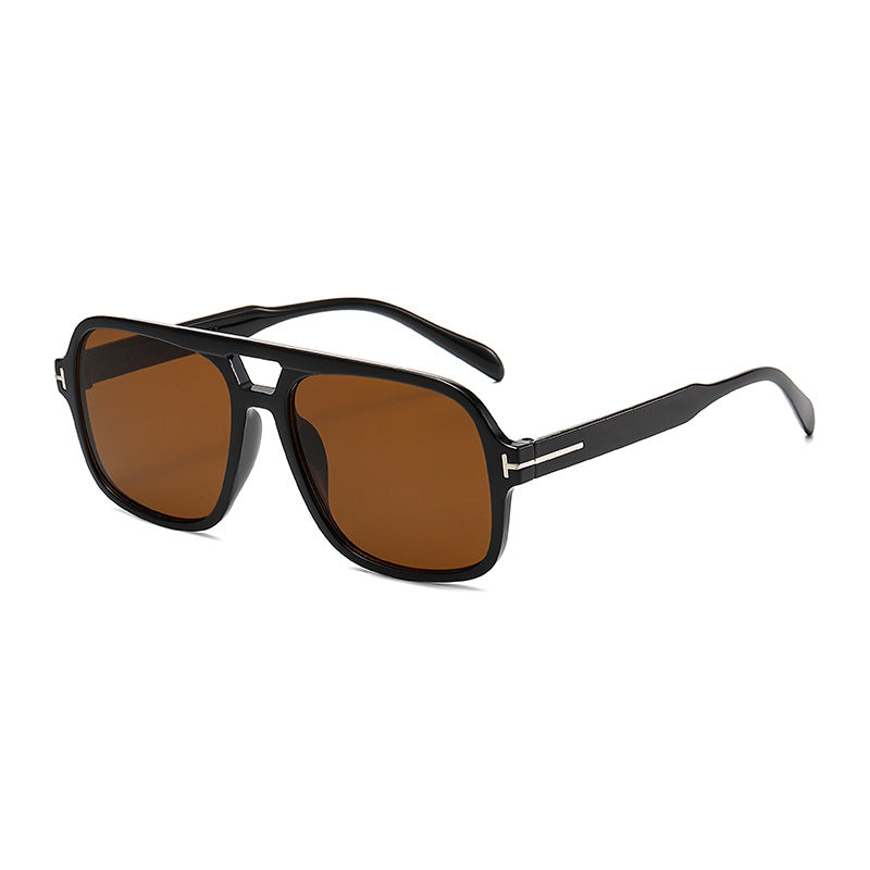 Dame Modischer quadratischer Solbrille med robust ramme Luvikno