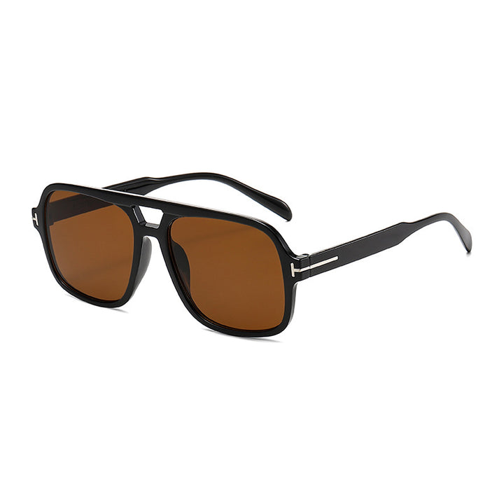 Dame Modischer quadratischer Solbrille med robust ramme Luvikno