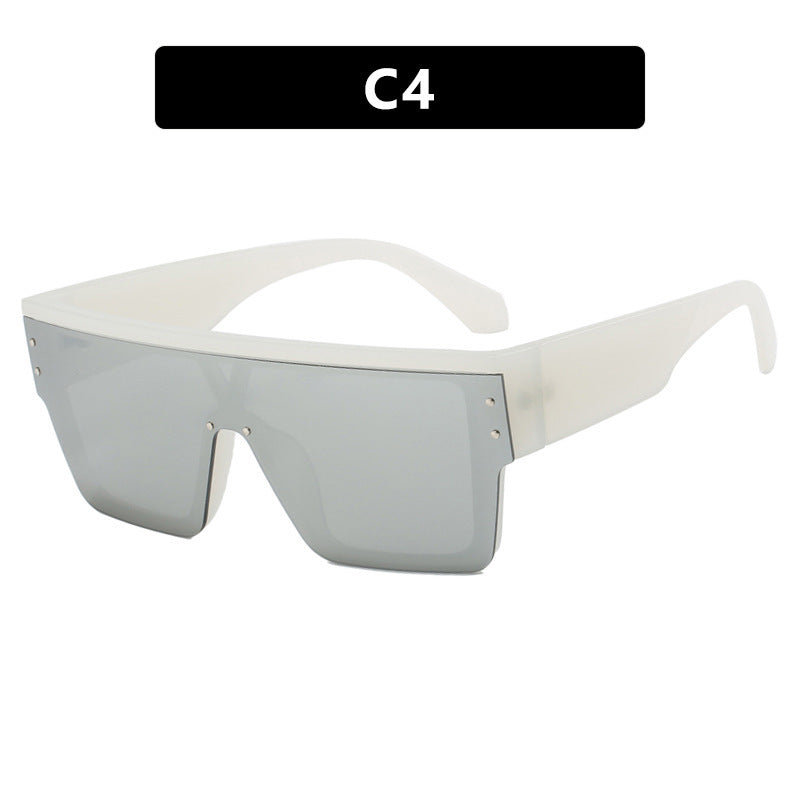 Dame futuristisk Oversized-solbrille med klare glass Luvikno