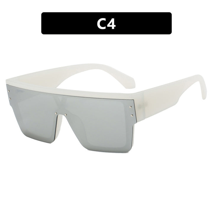 Dame futuristisk Oversized-solbrille med klare glass Luvikno