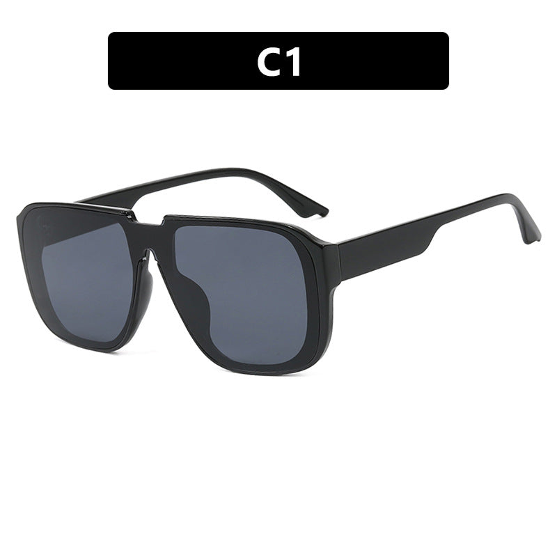 Dame trendy firkantet solbrille med gjennomsiktig, grønn ramme og beskyttende UV-filter Luvikno