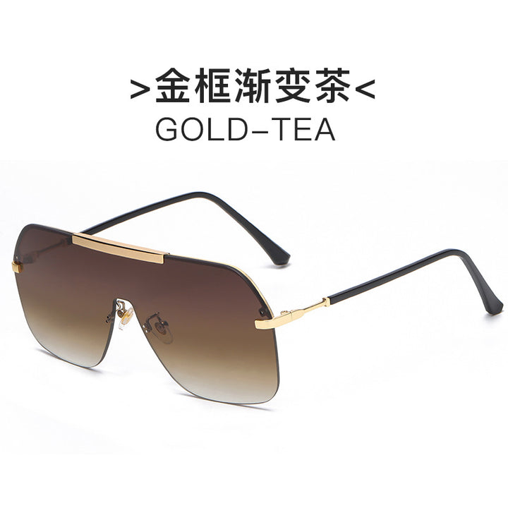 Dame ekstravagant oversized solbrille med futuristisk design Luvikno
