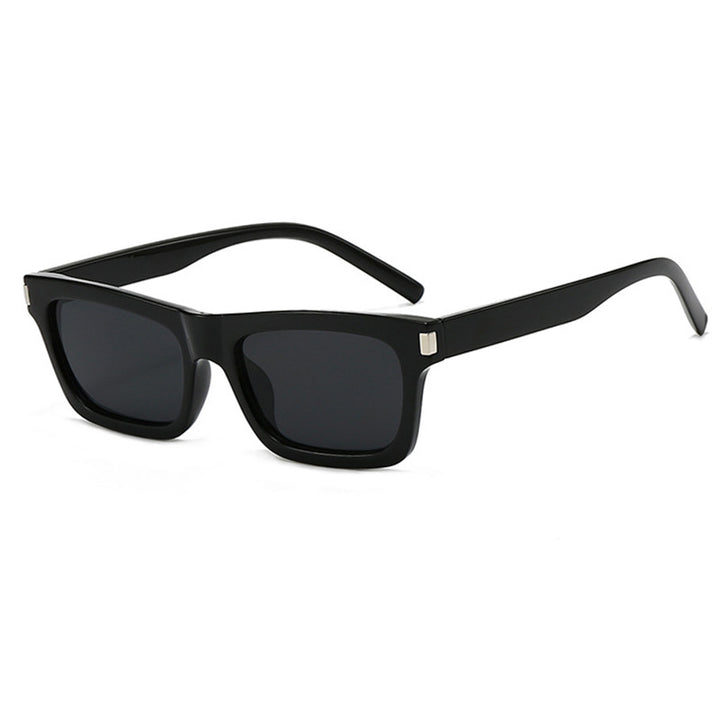 Dame kvadratisk solbrille med transparente linser og stillegant design Luvikno
