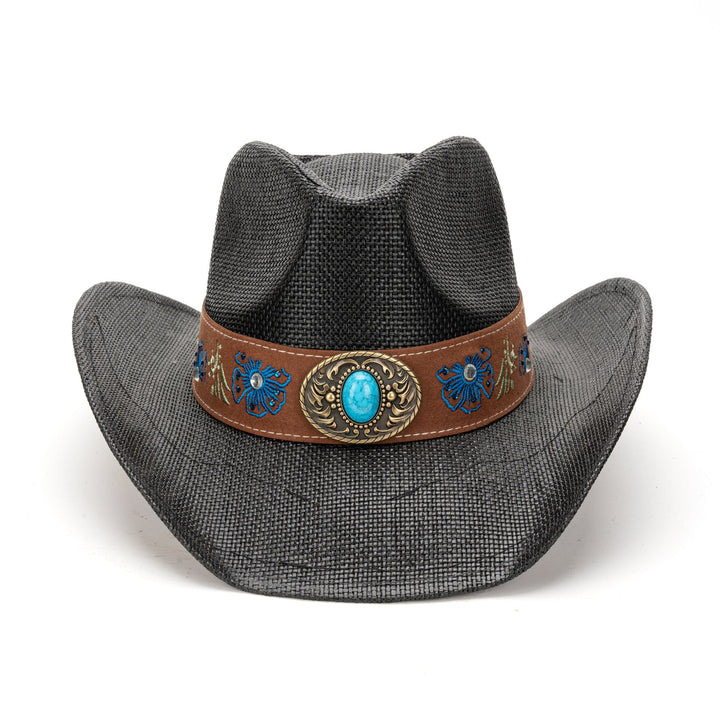 Strå Kort Bred Cowboyhatt – Vestlig Stil | Luvikno