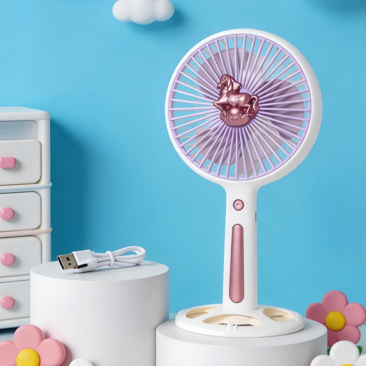 Dame Bærbar Mini-Ventilator med kreativt Dyredesign Luvikno
