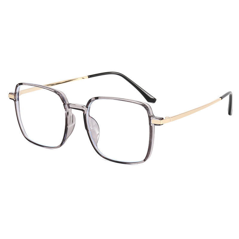 Dame moteriktig oversized solbrille med eksklusive metall-detaler Luvikno