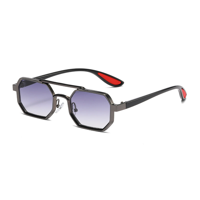 Damer moteriktig designer-solbrille med eksklusiv åttkantet ramme Luvikno