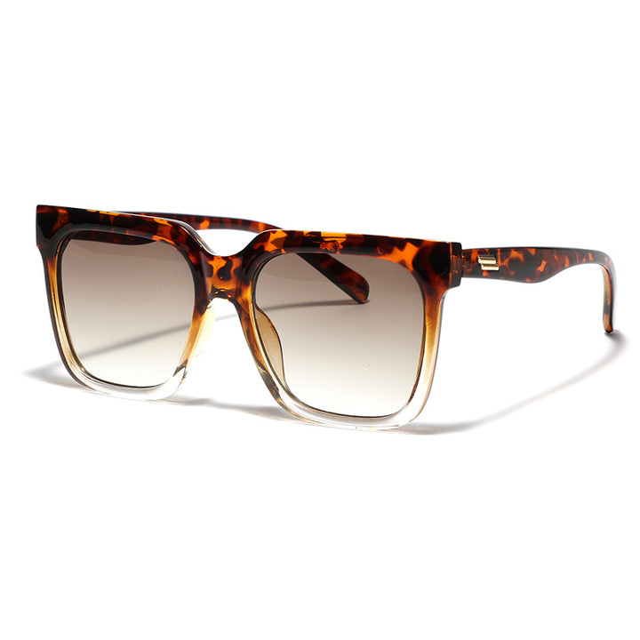 Dame firkantet solbrille med elegant skjoldpadde-design Luvikno