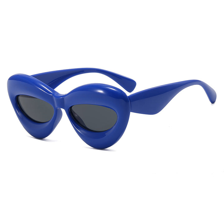 Dame Cat-Eye solbriller med innovativt plastramme Luvikno