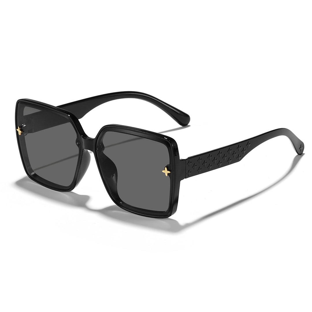 Dame oversized solbrille med elegant ramme og UV-beskyttelse Luvikno