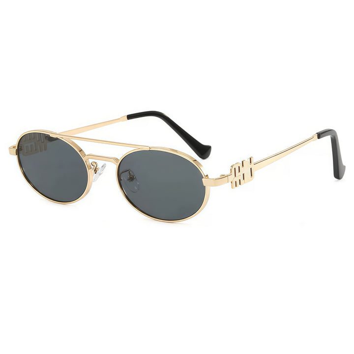 Dame modische briller med elegant metallramme og unikt design Luvikno