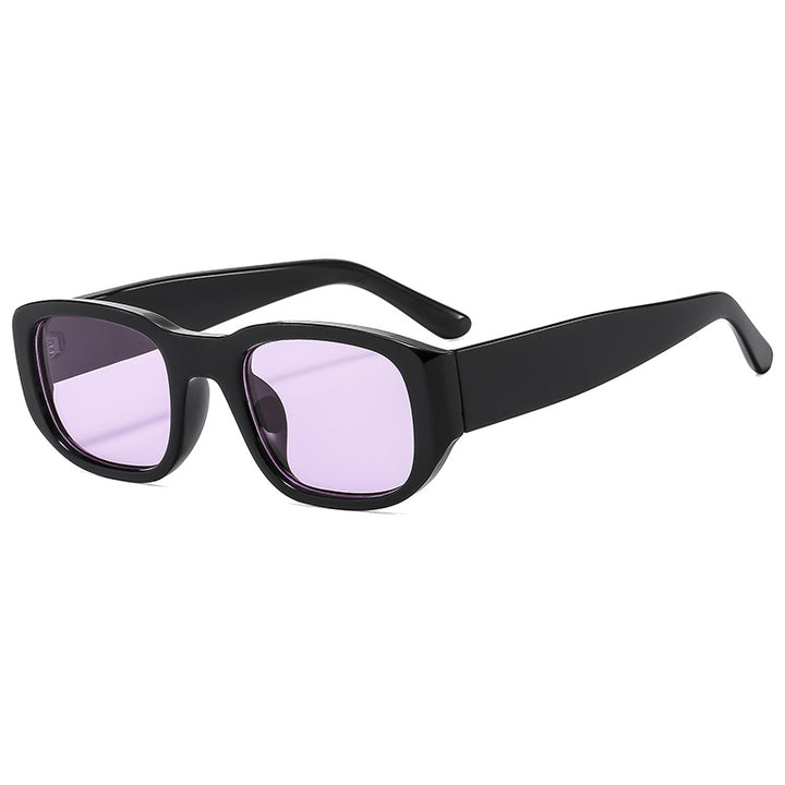 Dame moteriktig solbrille med innovativ, rektangulær ramme Luvikno