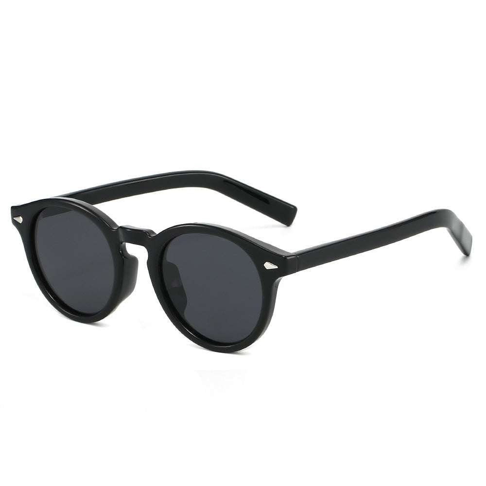 Dame trendy solbriller med transparent ramme og gule glass Luvikno