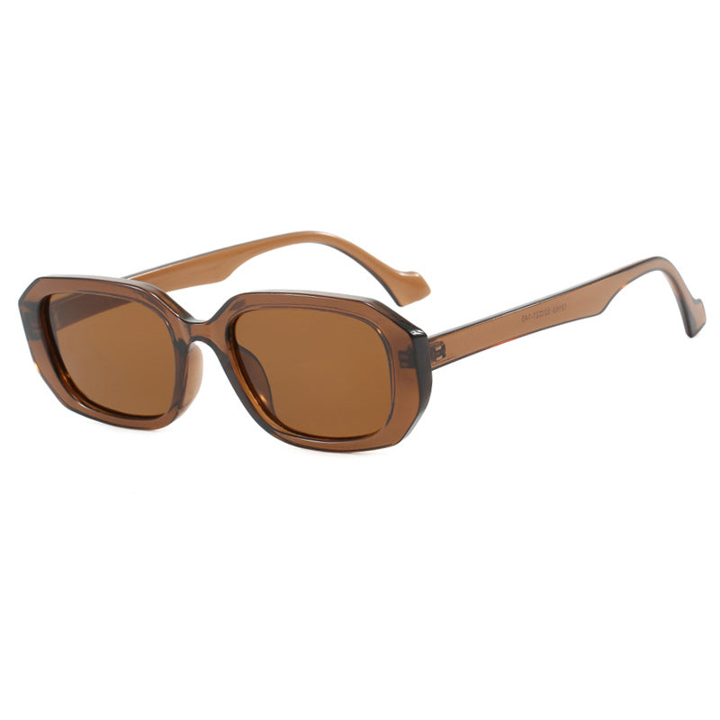Dame moteriktig solbrille med elegant geometrisk design Luvikno