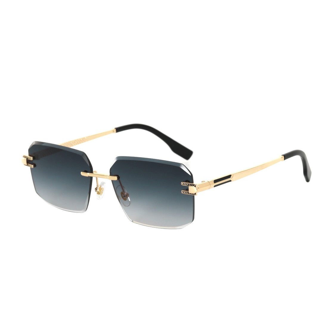 Dame Geometrisk Designer-solbrille med luksuriøs metallramme og høykvalitets UV-beskyttelseslinser Luvikno
