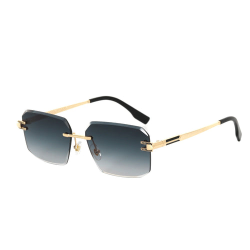 Dame Geometrisk Designer-solbrille med luksuriøs metallramme og høykvalitets UV-beskyttelseslinser Luvikno