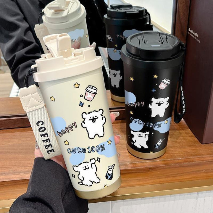 Damen Isolering Kaffeebecher med morsomt Hello Kitty Design Luvikno