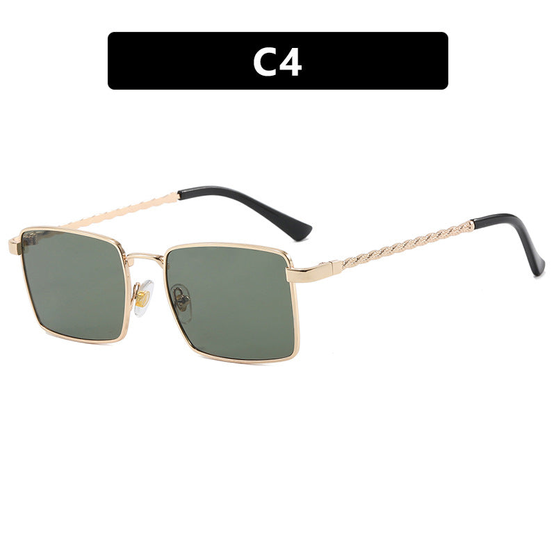 Dame kvadratisk solbrille med elegant metallramme Luvikno