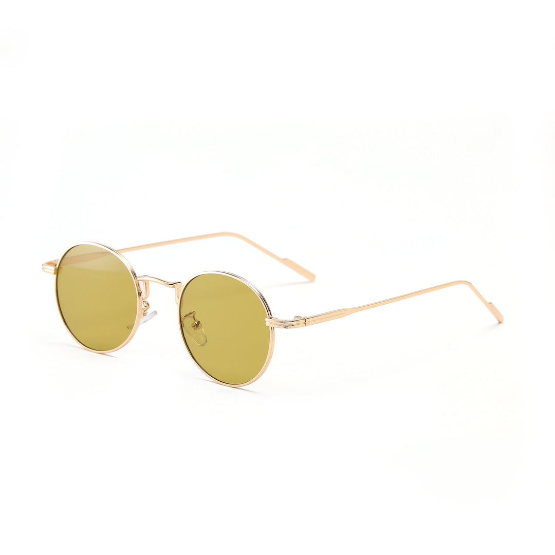 Dame rund modisk solbrille med elegant design Luvikno