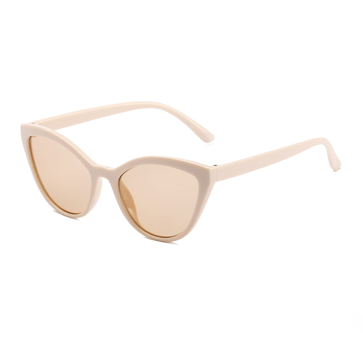 Dame Cat-Eye-solbrille med iøynefallende ramme og høykvalitets linser Luvikno